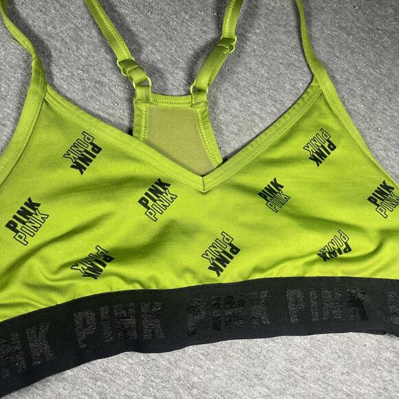 Victoria's Secret PINK Lime Green Sports Bra size XS - Picture 3 of 6